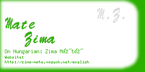 mate zima business card